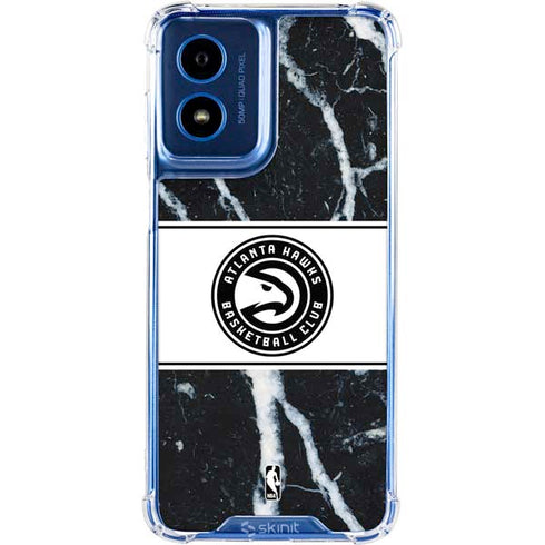 NBA Atlanta Hawks Marble Moto G 5G (2024) Clear Case